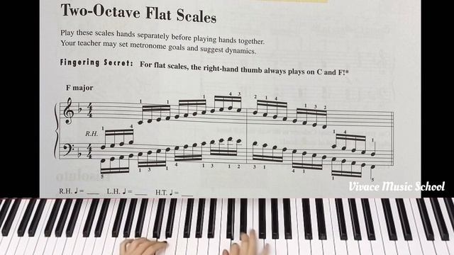 Piano Adventures Level 5 Lesson Book Pg 33 (Two Octave Flat Scales: F Major) смотреть онлайн