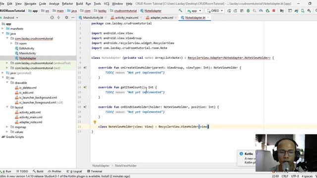 Menampilkan data di RecyclerView | Tutorial CRUD Kotlin Android Room Database (SQLite) #3 смотреть онлайн