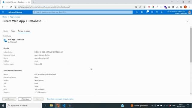 Deploy Django App on Azure #3: Creating Microsoft Azure Resources смотреть онлайн