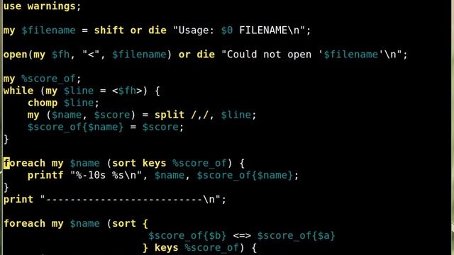 Beginner Perl Maven tutorial: 7.14 - solution sort scores смотреть онлайн