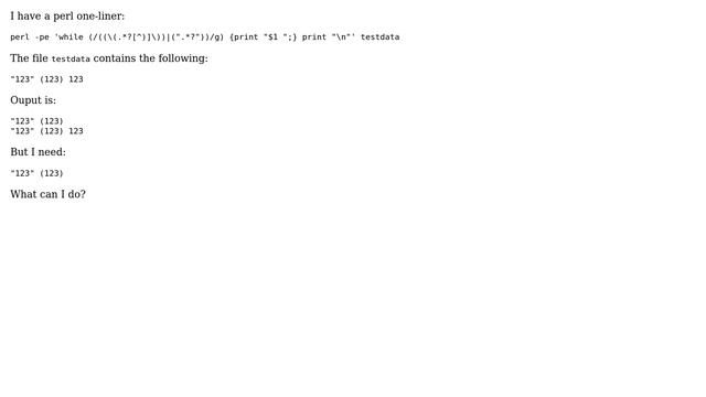 Ubuntu: Output of a Perl one-liner смотреть онлайн