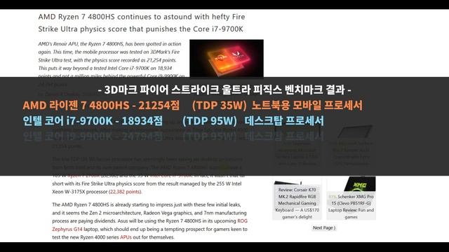 라이젠 4000시리즈 노트북 CPU성능 이야기 - 과연 인텔 코어 i7-9700K 데스크탑 CPU를 능가할까요? смотреть онлайн