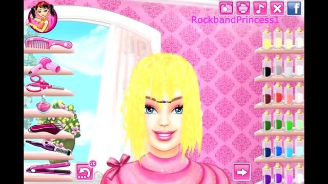 Barbie Hair Cutting Game Barbie Makeover Game смотреть онлайн