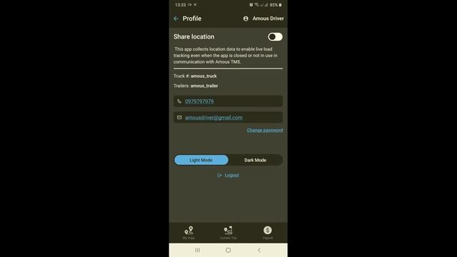 Amous TMS Driver Mobile App Android Location Tracking Preview смотреть онлайн
