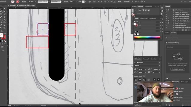 Making a leather craft pattern - Adobe Illustrator for leather workers смотреть онлайн