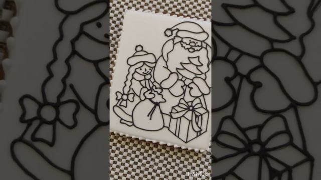 Как сделать пряничную раскраску? Смотрите видео-урок на моем канале 😉 #пряничнаяраскраска #новыйгод смотреть онлайн