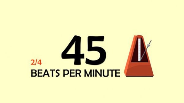 45 BPM 2/4 Metronome