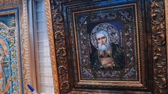 В предверии светлого дня Пасхи: вышивка бисером "Образа в каменьях" смотреть онлайн