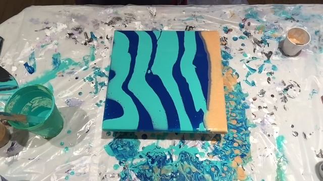 (64) Acrylic Pouring- Swipe with Hask Argan Oil - Fluid Acrylic Paint Pouring - Flow Art смотреть онлайн