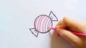 How to draw a candy ? for kids | как нарисовать конфетку для детей