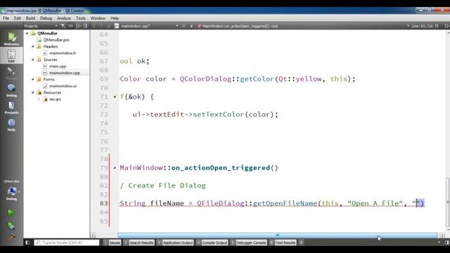 Qt5 C++ Creating File Dialog (QFileDialog) #17 смотреть онлайн