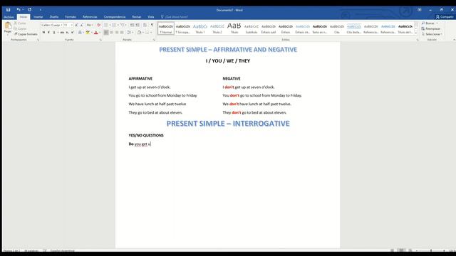 PRESENT SIMPLE - INTERROGATIVE (I, YOU, WE, THEY) смотреть онлайн