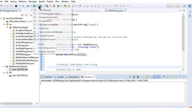 How to create JSON Object in JAVA? смотреть онлайн