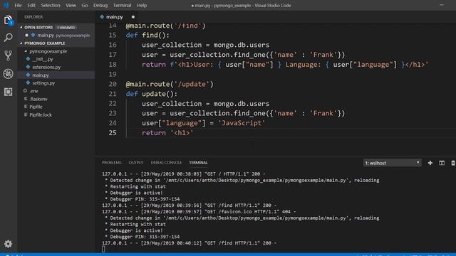 MongoDB Operations Using Flask-PyMongo смотреть онлайн