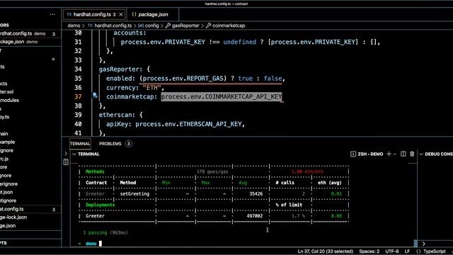 Solidity: Hardhat Gas Reporter смотреть онлайн