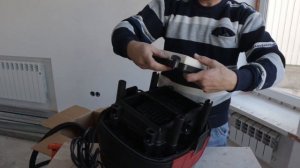 Строительный пылесос DLT PL208 с автоматической очисткой фильтра.