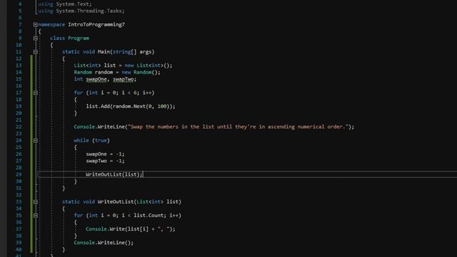7. Sorting Game Using Lists! | Intro To C# Programming смотреть онлайн