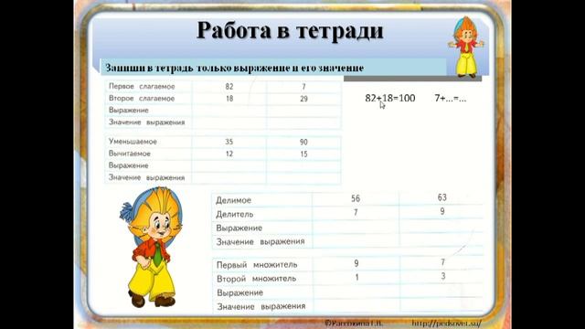 Числовые выражения Урок 1 смотреть онлайн