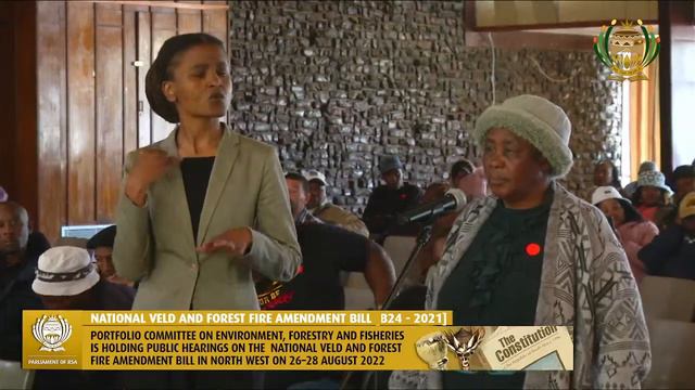 PUBLIC HEARINGS: NATIONAL VELD AND FOREST FIRE AMENDMENT BILL- • VRYBURG 26 August 2022, смотреть онлайн