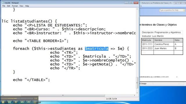 CS072 25.d. Problema de Clases y Objetos en PHP - 10 de 13 смотреть онлайн
