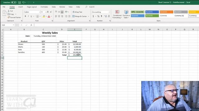 How to Use Autosum in Excel using the Ribbon смотреть онлайн