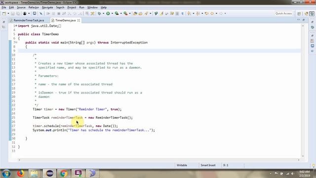 How to create a new timer whose associated thread has the specified name and may be run as a daemon смотреть онлайн