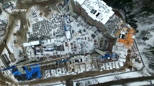 ЖК «Leningrad» — аэросъемка СПБГуру. Декабрь 2017. смотреть онлайн