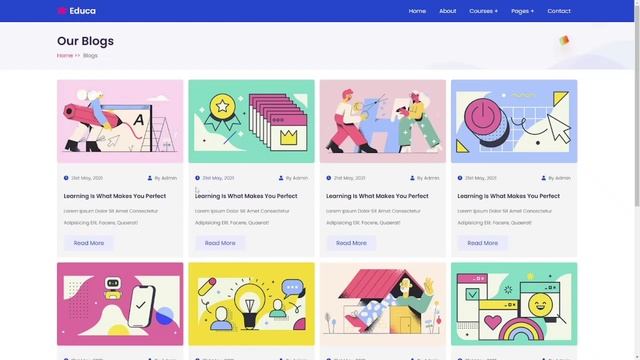 Create A Responsive Online Education Website Design Tutorial Using HTML / CSS / SASS / JavaScript смотреть онлайн