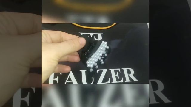 Крабик для волос  жемчжуный боковой