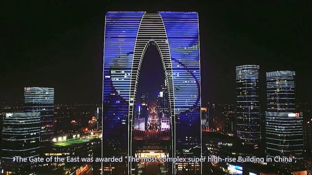 Aerial China：Jiangsu Suzhou Center   The Gate Of The East Big Pants江蘇蘇州中心-東方之門（大褲衩）