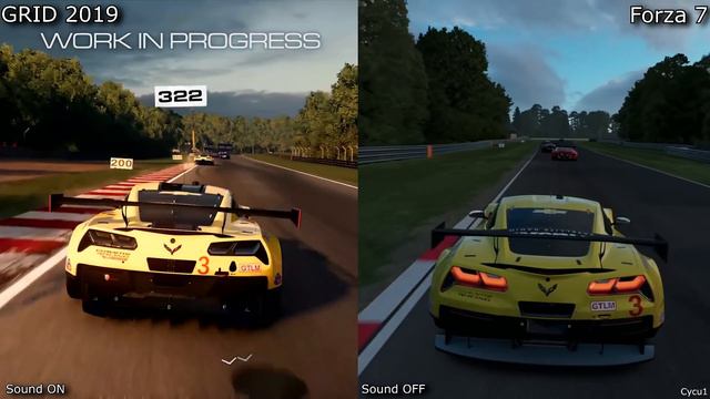 GRID 2019 vs Forza Motorsport 7 - Brands Hatch Early Graphics Comparison смотреть онлайн