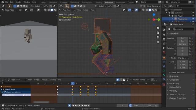 Animate a run cycle in 3 minutes | Blender 2.9 Minecraft Animation Tutorial #16 смотреть онлайн