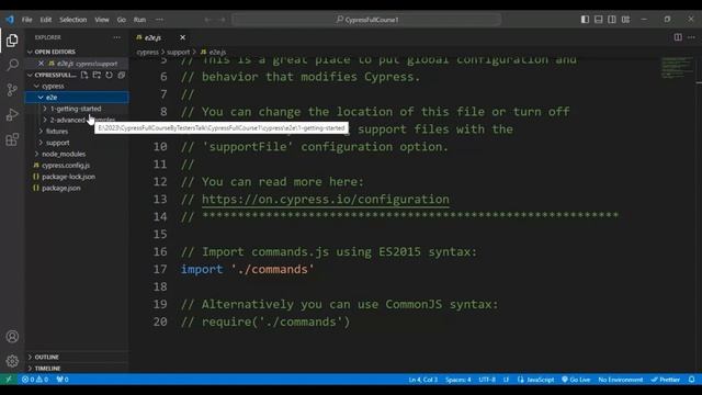 Cypress #5 Folder Structure in Cypress смотреть онлайн