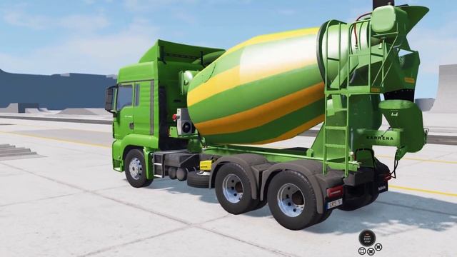 BeamNG Drive - MAN TGS High End Concrete Truck Suspension Test on the Gridmap V2 смотреть онлайн
