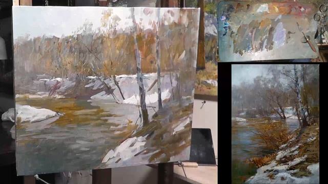 Рисуем вместе весенний пейзаж часть 1 смотреть онлайн