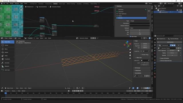 Braided Curves - Blender Geometry Nodes смотреть онлайн