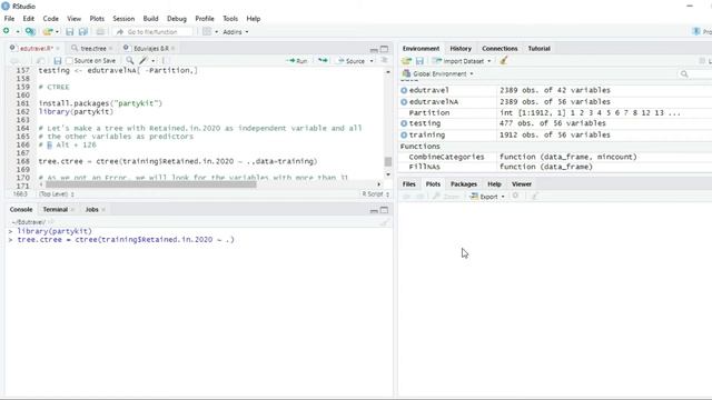 Conditional Inference Decision Trees with CTREE in Rstudio смотреть онлайн