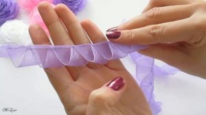 ORGANZA FLOWER / DIY Beautiful Organza Roses / РОЗЫ ИЗ ОРГАНЗЫ, МК