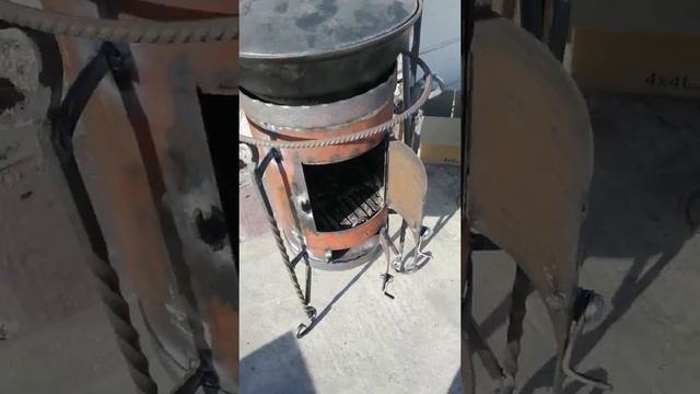 Печь для казана из сорока литрового балона! смотреть онлайн