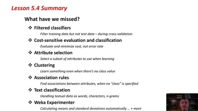 Data Mining with Weka (5.4: Summary) смотреть онлайн