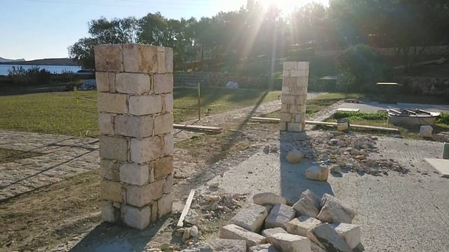 Колонны на сухую 1. Начало работ