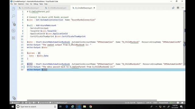Parent Child Runbooks and Shared Variables with Azure Automation смотреть онлайн