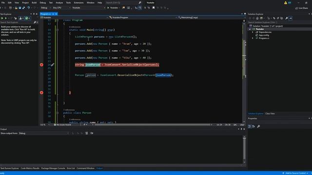 Deserilize JSON C# programming смотреть онлайн