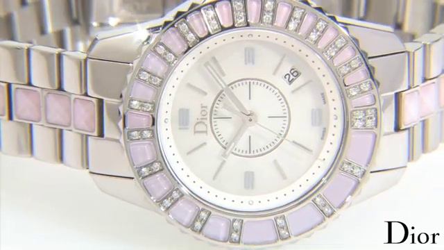 CHRISTIAN DIOR Swiss Movement Diamond Ladies Watch смотреть онлайн