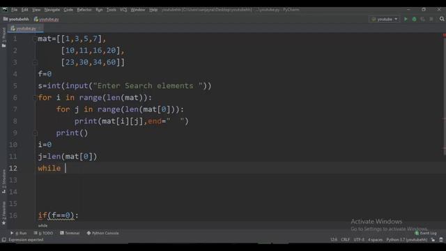 Search a 2D Matrix Python | Leetcode 74 || Search in a row wise and column wise sorted matrix Pytho смотреть онлайн