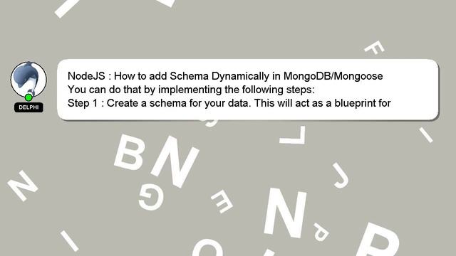 NodeJS : How to add Schema Dynamically in MongoDB/Mongoose смотреть онлайн