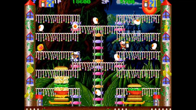 Super Burger Time Arcade CO-OP (2 player) gameplay HD - PugmanPlays смотреть онлайн