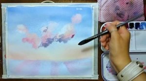 Как нарисовать облака акварелью? Техника посырому.