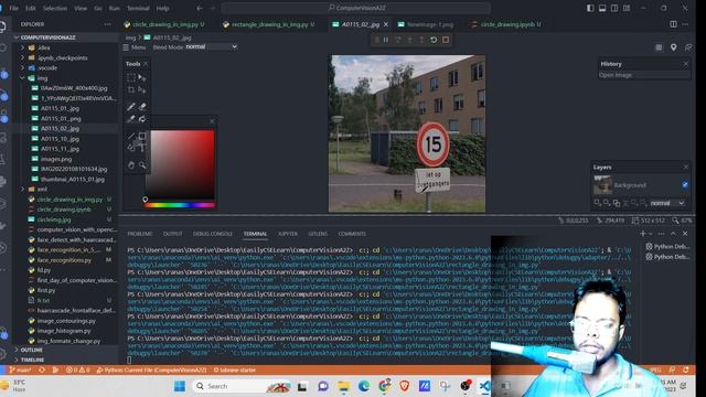 23. Computer Vision A2Z | Rectangle drawing | Rectangle shape create with python in image | смотреть онлайн