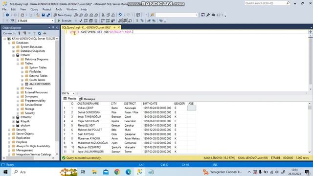 2-DATEDIFF- BUGÜNKÜ YAŞ NASIL HESAPLANIR?-SQL DERSLERİ-1 SORU 1 CEVAP смотреть онлайн
